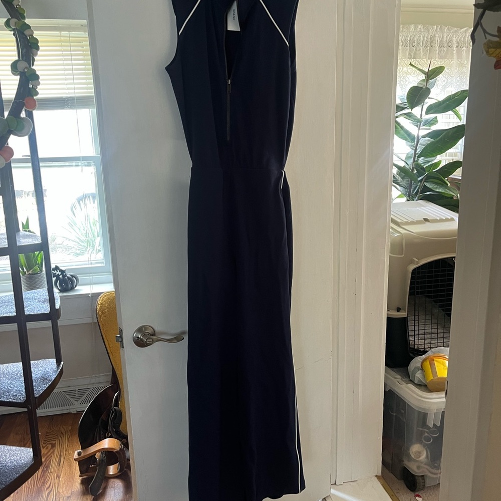 SPANX Navy Sleeveless Jumpsuit